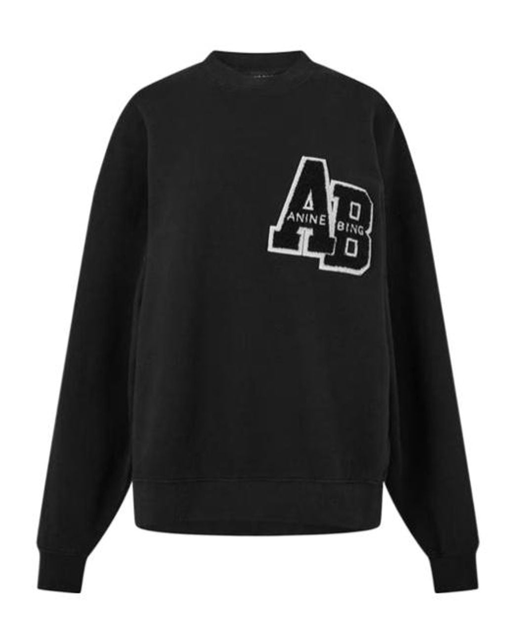 Anine Bing Black Long Sleeve Sweatshirt