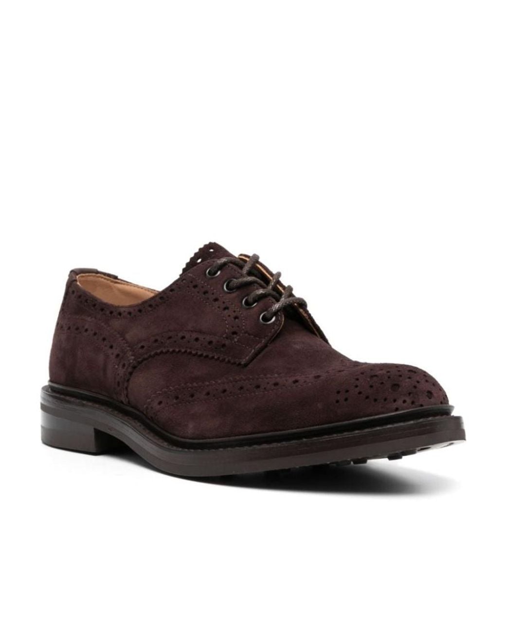 Tricker's Brown Bourton Suede Brogues for men