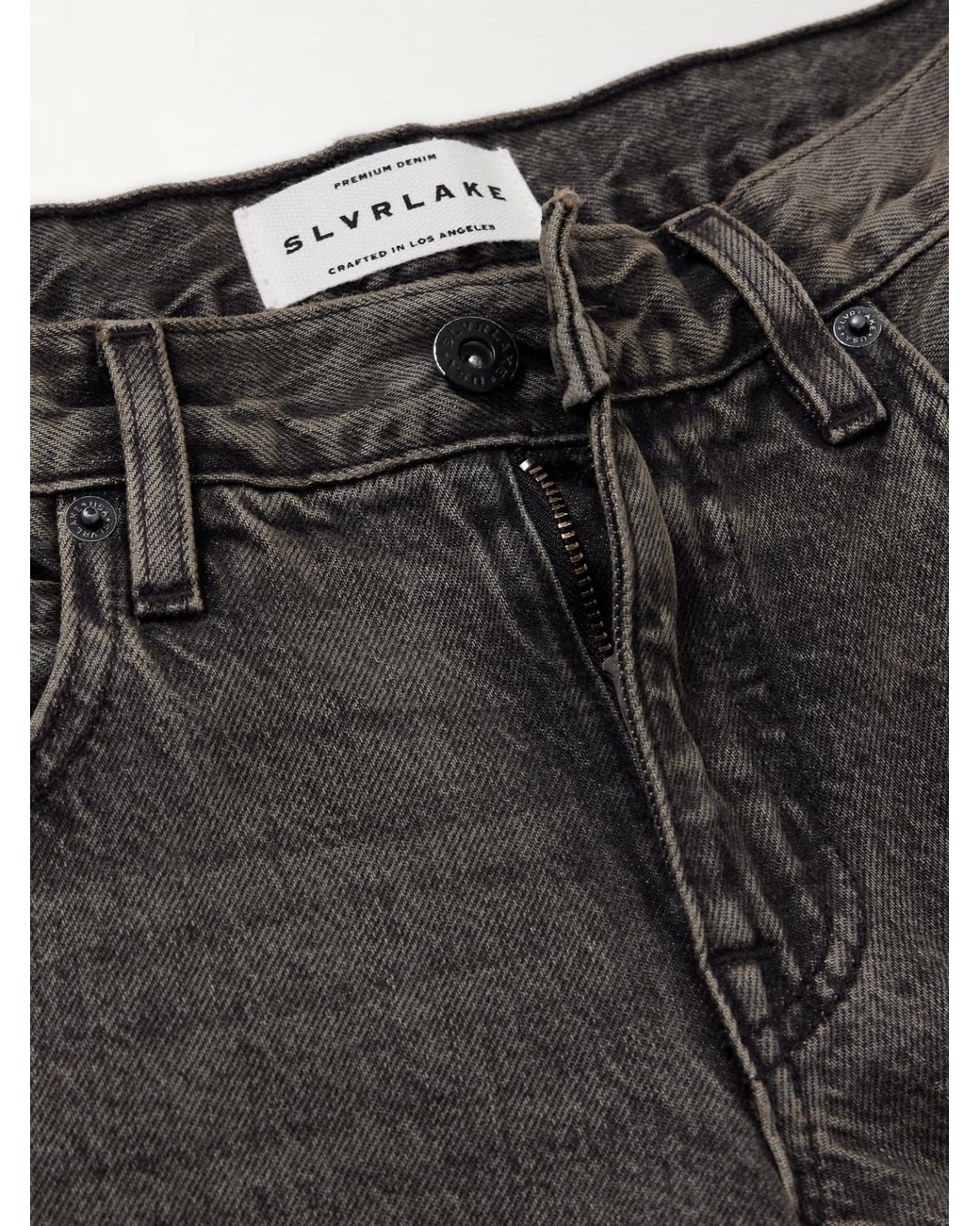 SLVRLAKE Denim Gray Lexi Low-Rise Wide-Leg Jeans