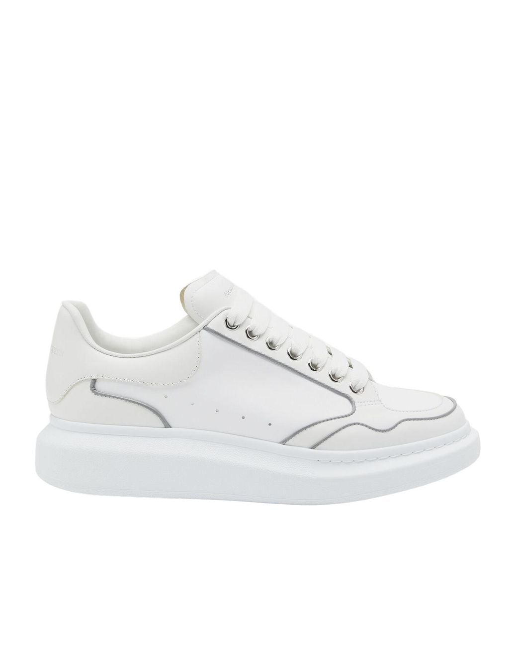 McQueen White Oversized Lace-Up Sneakers for men