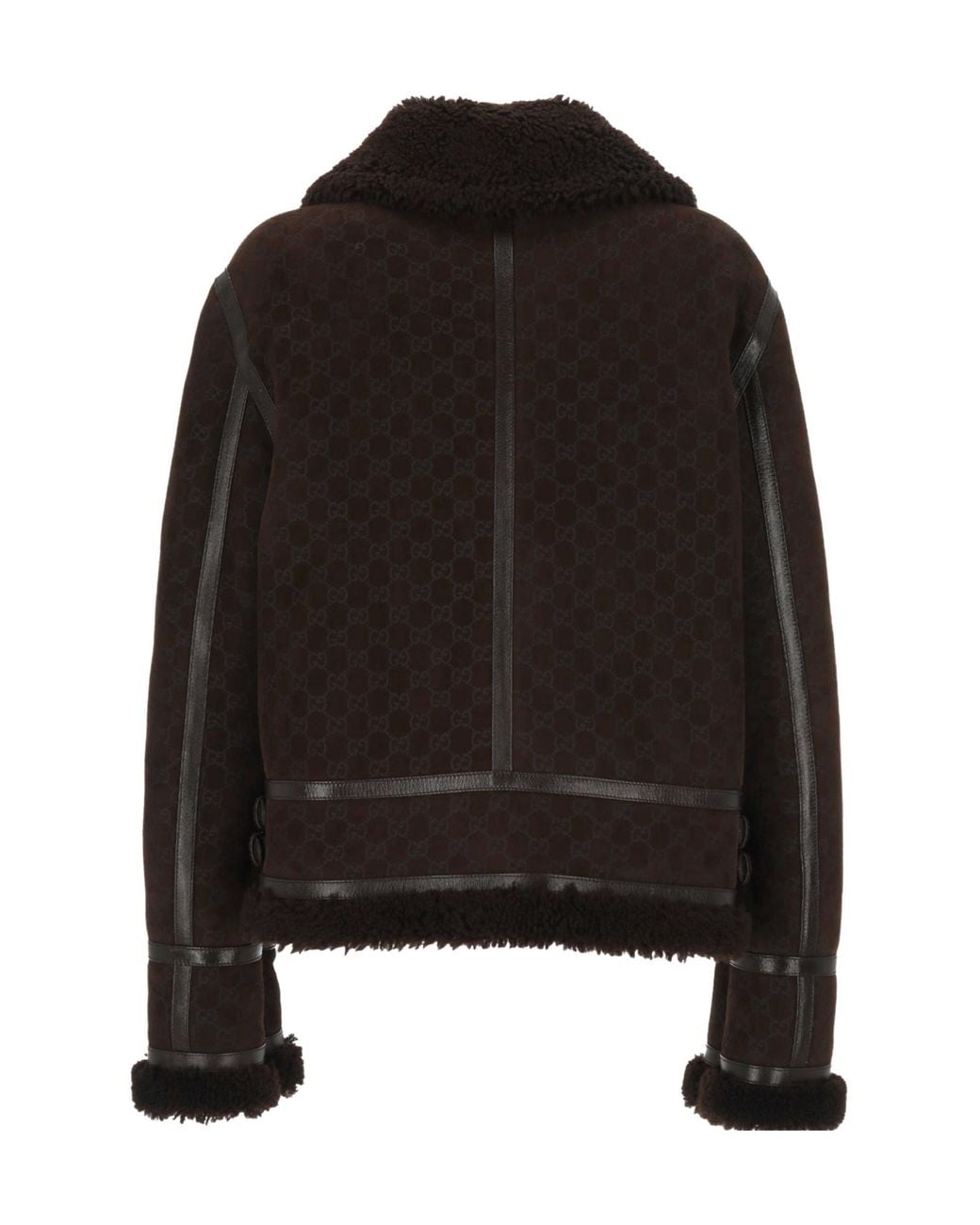 Gucci Black Gg Shearling Jacket