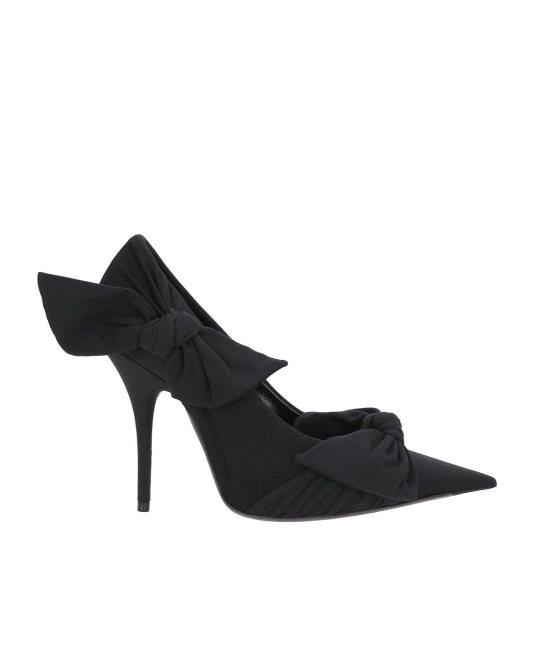 Balenciaga Black Pointed-Toe High Heels With Bowknots