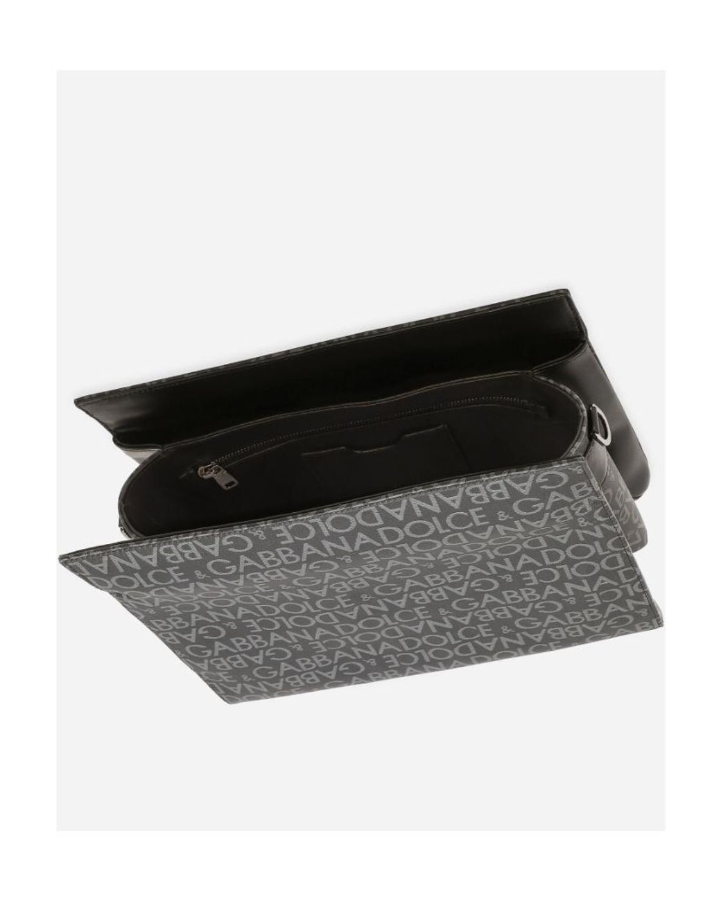 Dolce & Gabbana Black All-Over Jacquard Crossbody Bag for men
