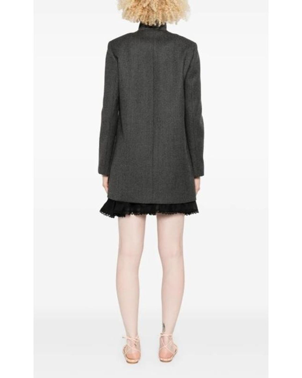 Chloé Black Zip-Up Oversize Coat