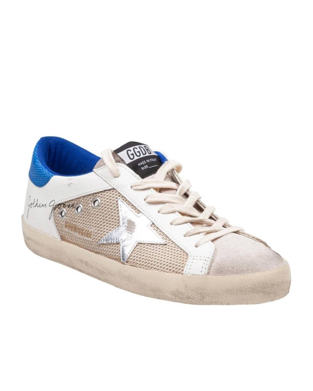 Golden Goose Deluxe Brand White Super Star Lace-Up Sneakers for men