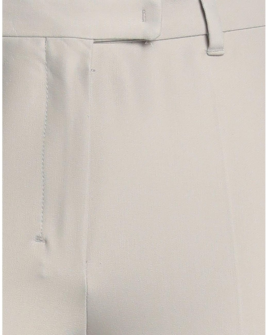 Max Mara Gray Solid Twill Stretch Pants