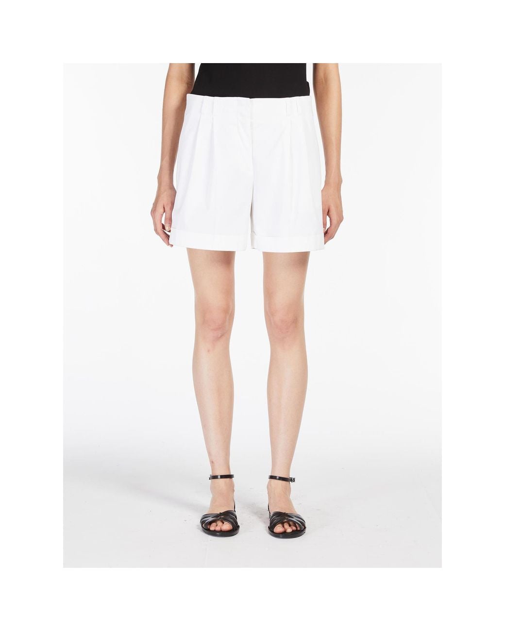 Max Mara White Studio Bergen Turn-Up Hem Shorts