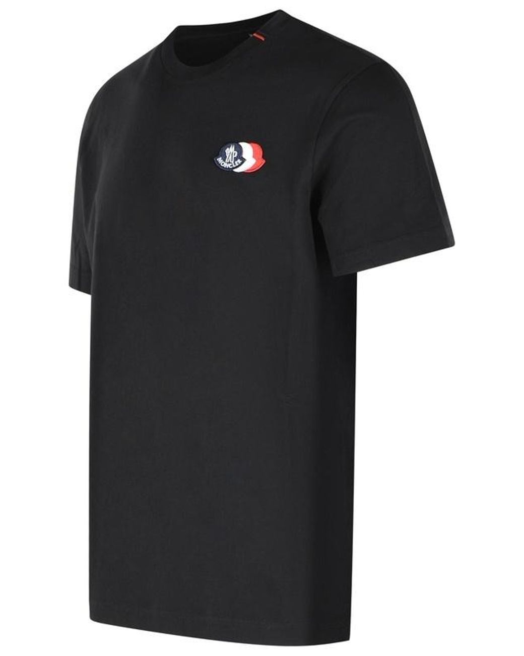Moncler Black Logo Patch Crewneck T-Shirt for men