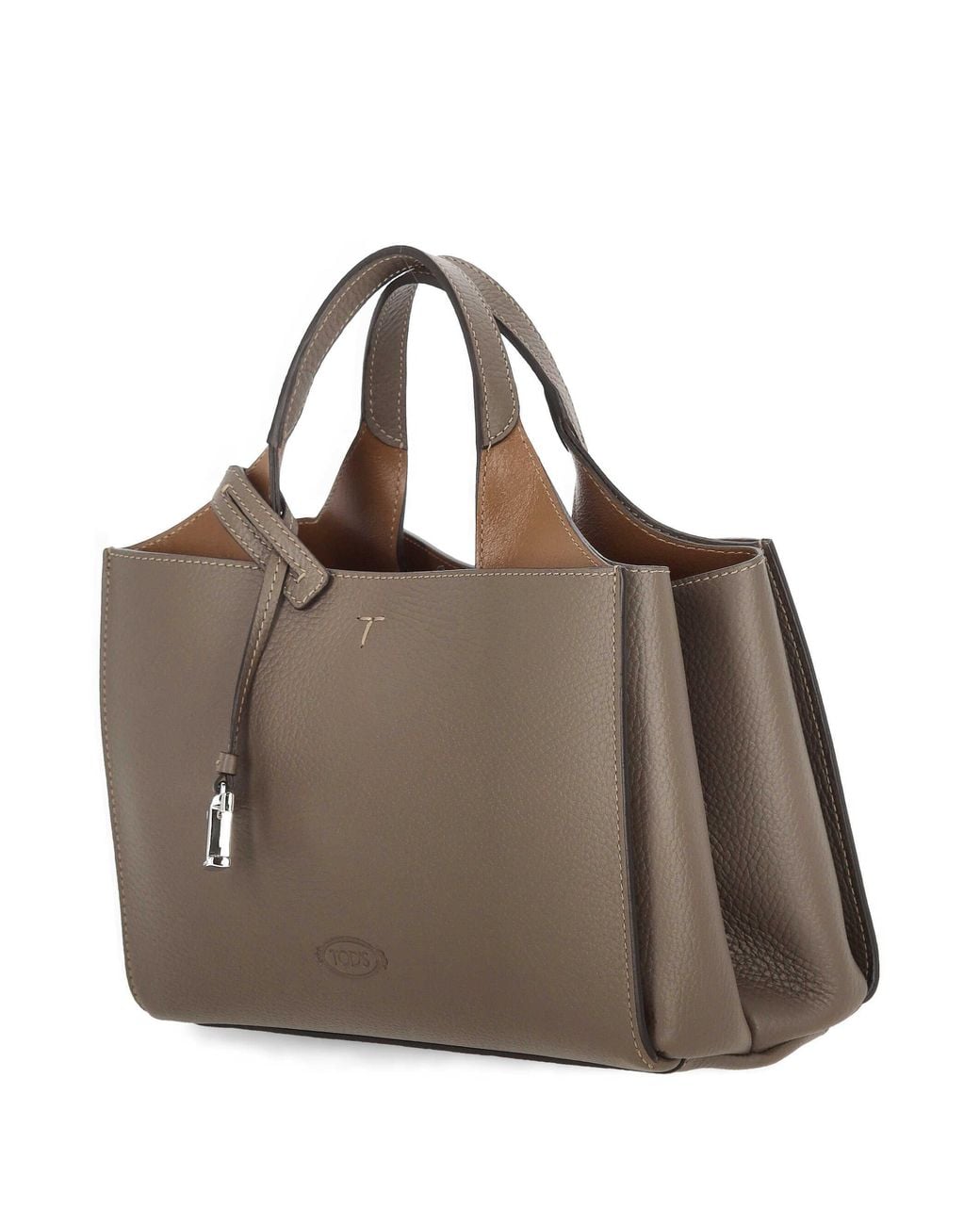 Tod's Brown Mini Hammered Leather Shoulder Bag