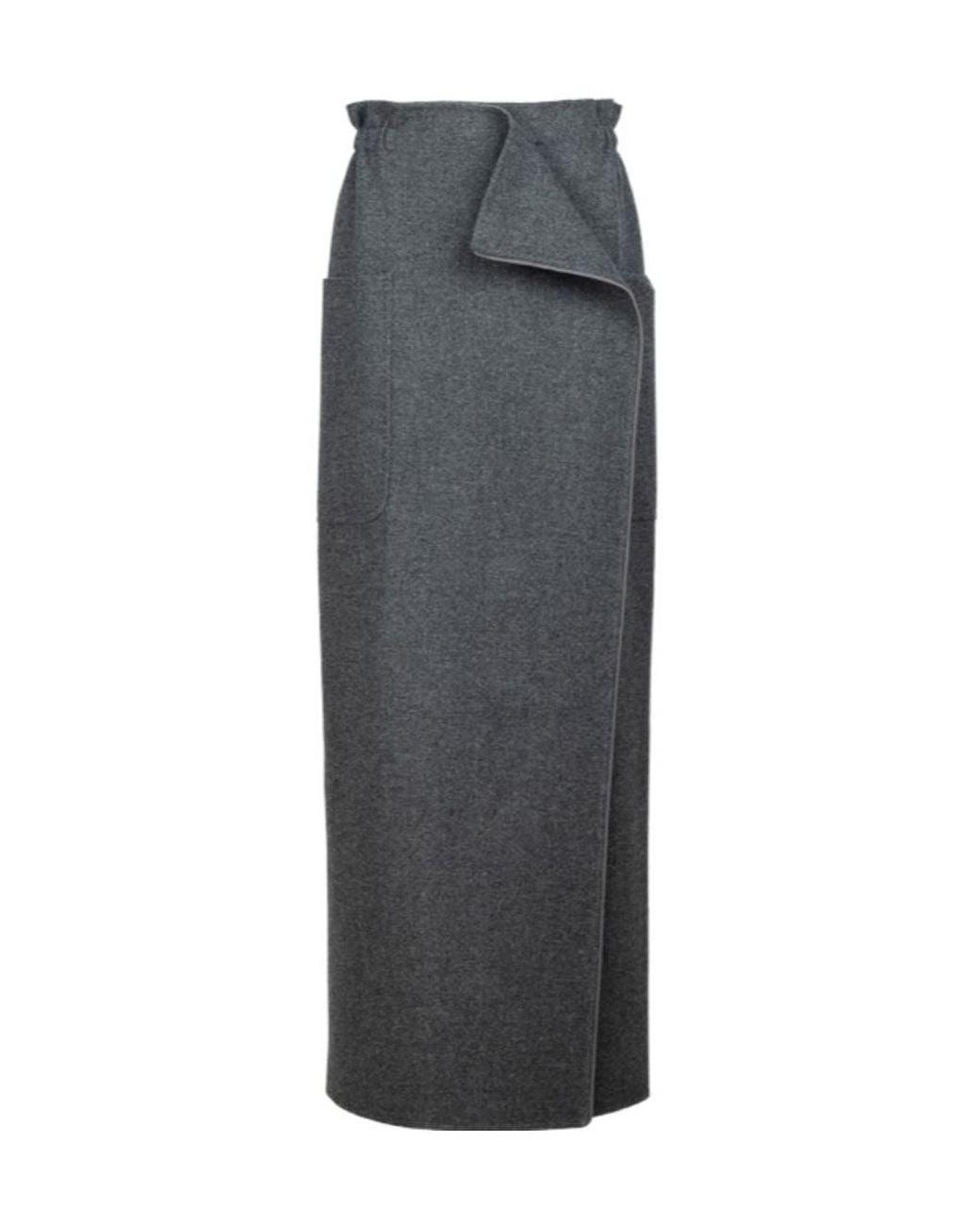 Max Mara Gray Messina High Waist Skirt