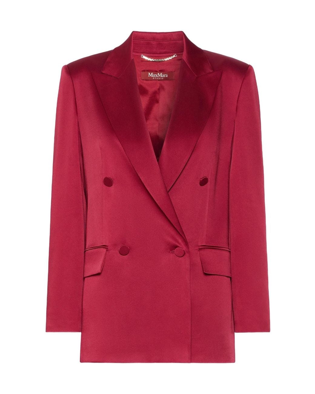 Max Mara Red Studio Msearca Double-Breasted Blazer