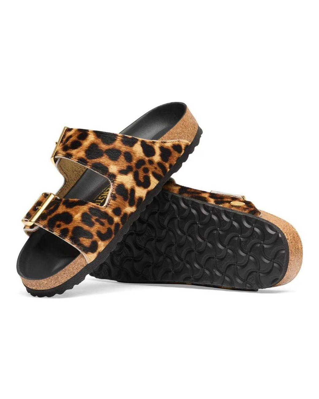 Birkenstock Brown Arizona Leopard-Print Sandals