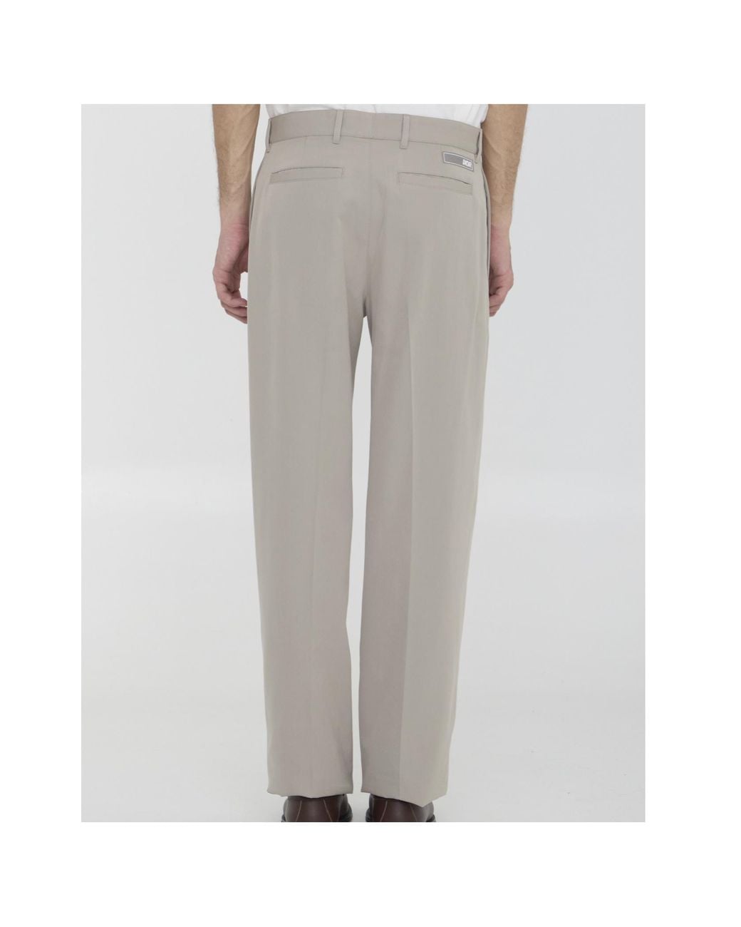Dior Gray Homme Regular Fit Straight Leg Pants for men