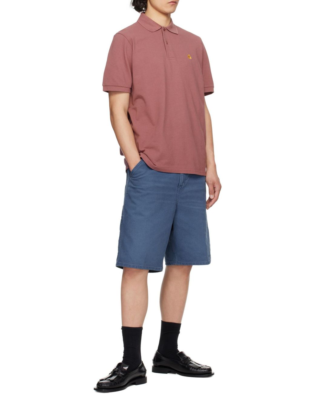 Carhartt Blue Single Knee Shorts for men