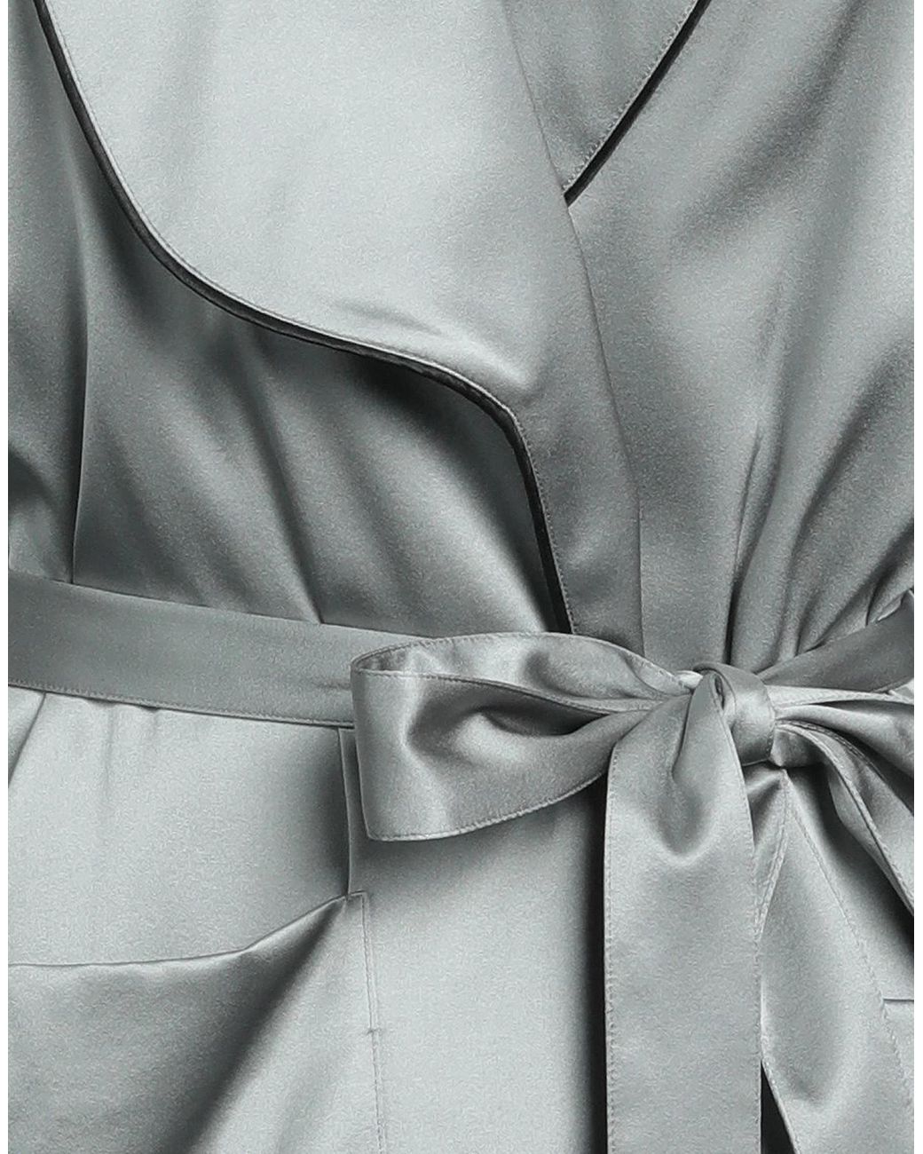 Dolce & Gabbana Gray Color-Blocked Satin Home Top