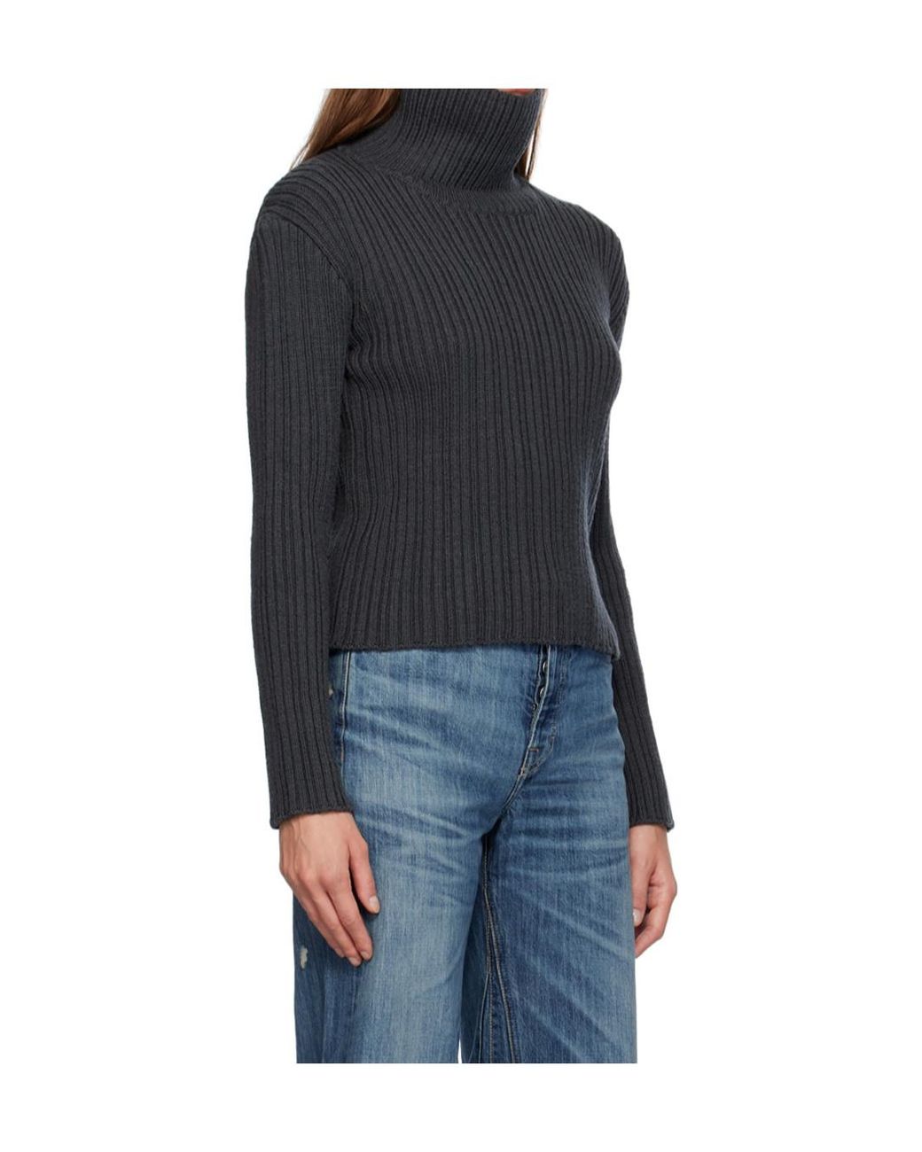 Our Legacy Black Knitted Design Sweater