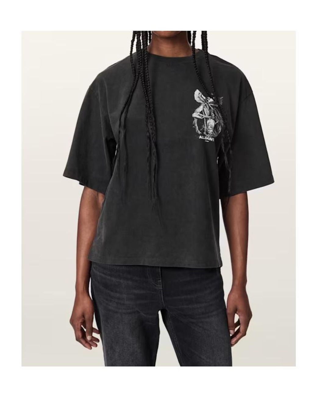 AllSaints Black Short-Sleeved T-Shirt