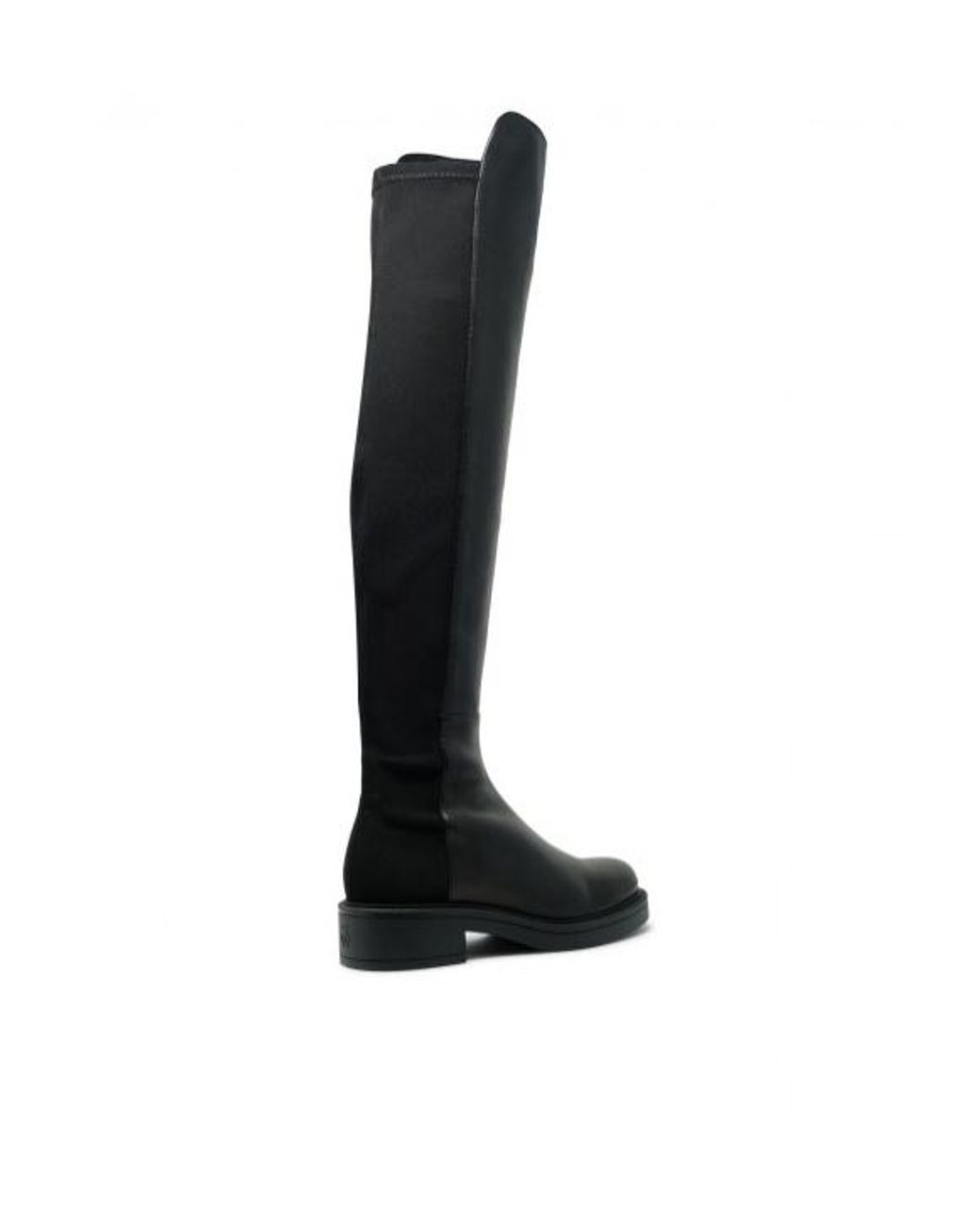 Stuart Weitzman Black Round-Toe Boots