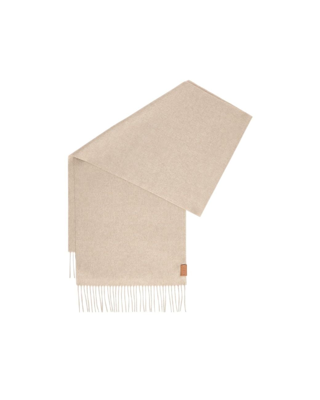 Loewe White Fringe-Detailed Scarf