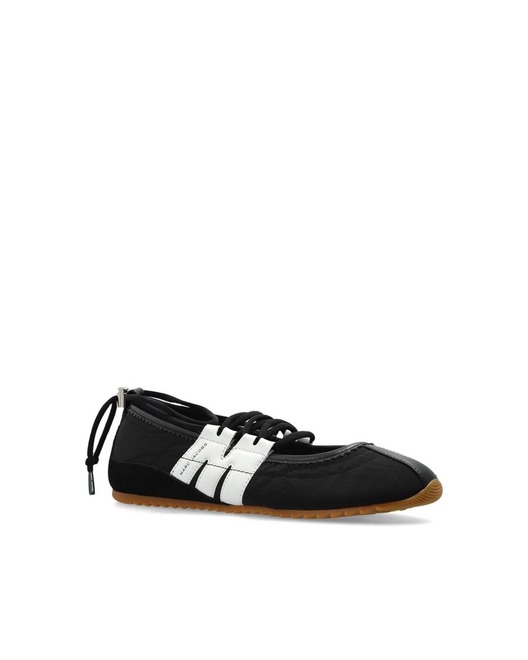 Marc Jacobs Black Logo Printed Ballet Flats
