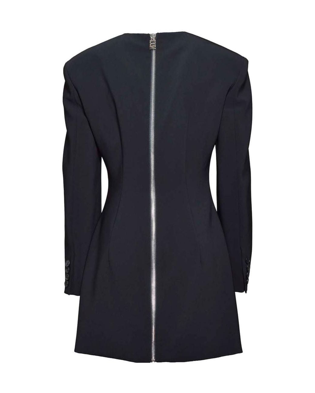 DSquared² Blue Rear Zipped Crewneck Dress