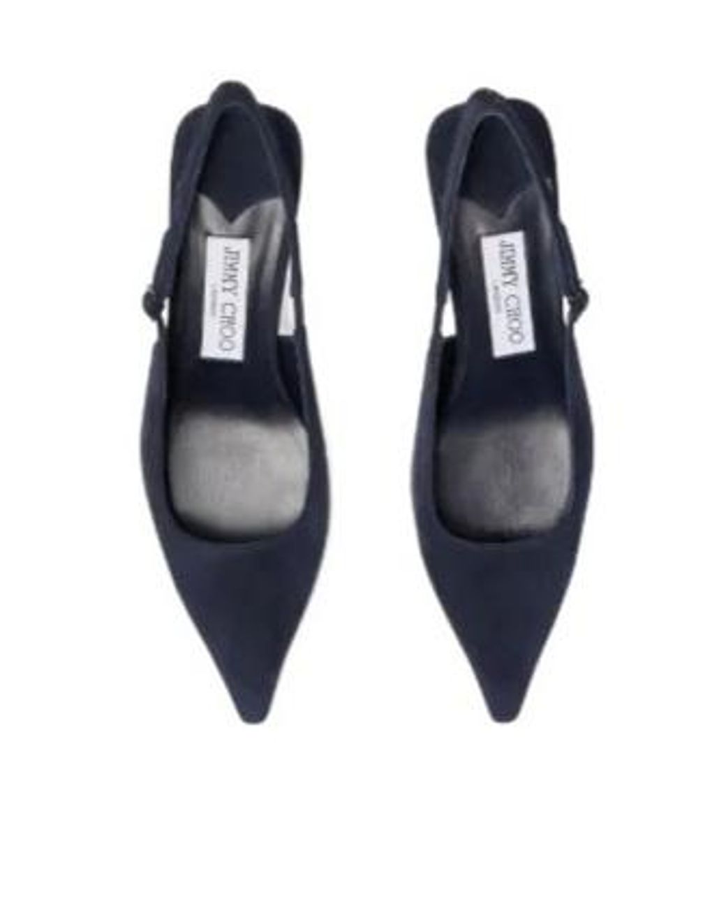 Jimmy Choo Blue Amel Buckle Strap Pumps