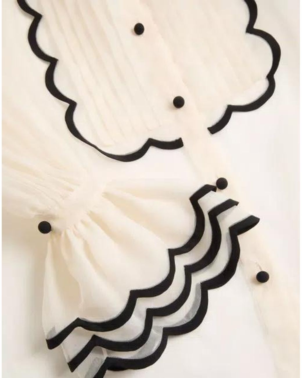 Valentino White Embroidered Organza Shirt