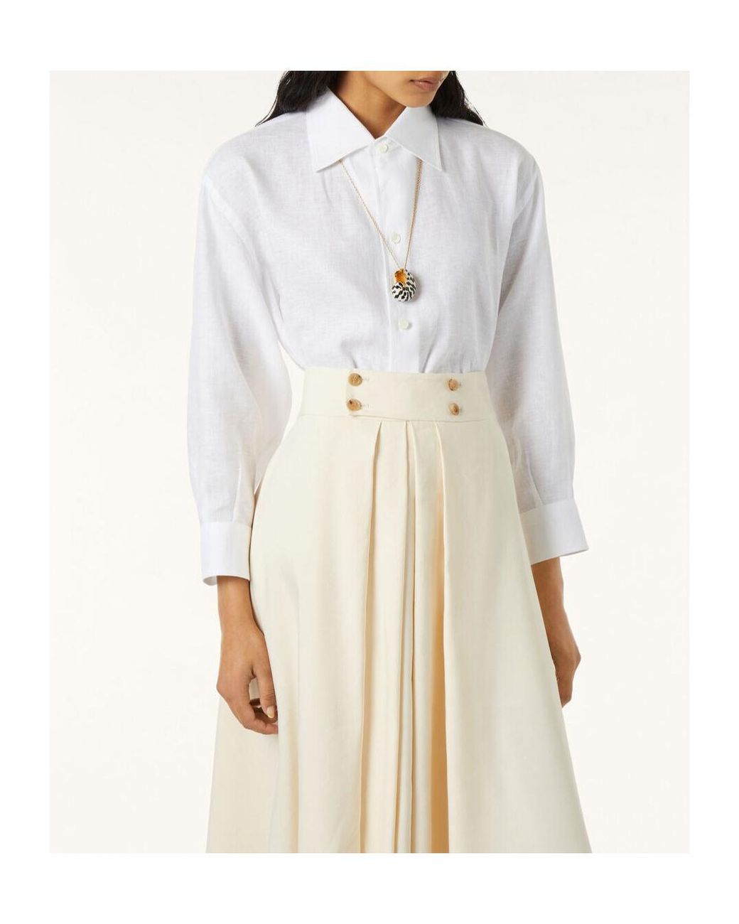 Loro Piana White Collared Shirt