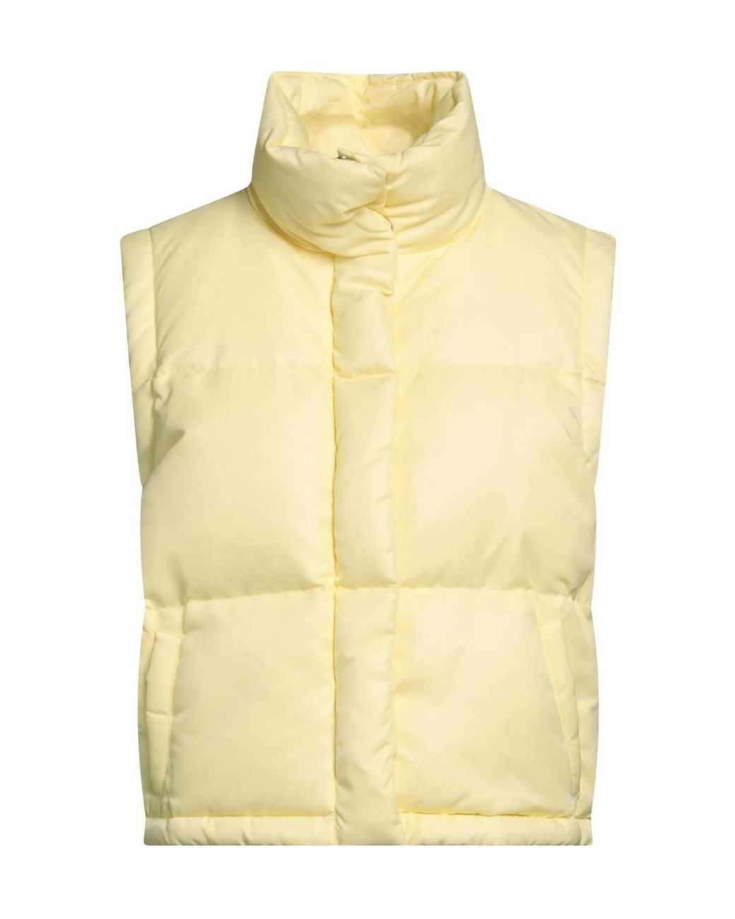 MM6 by Maison Margiela Yellow Minimal Solidcolour Longsleeve Down Coat