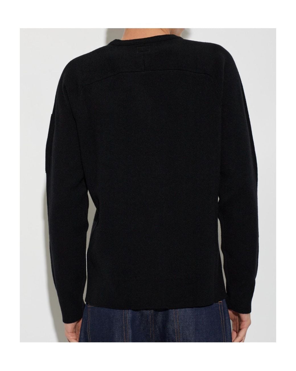 C P Company Black Sleeve-Pocket Knitted Sweater for men