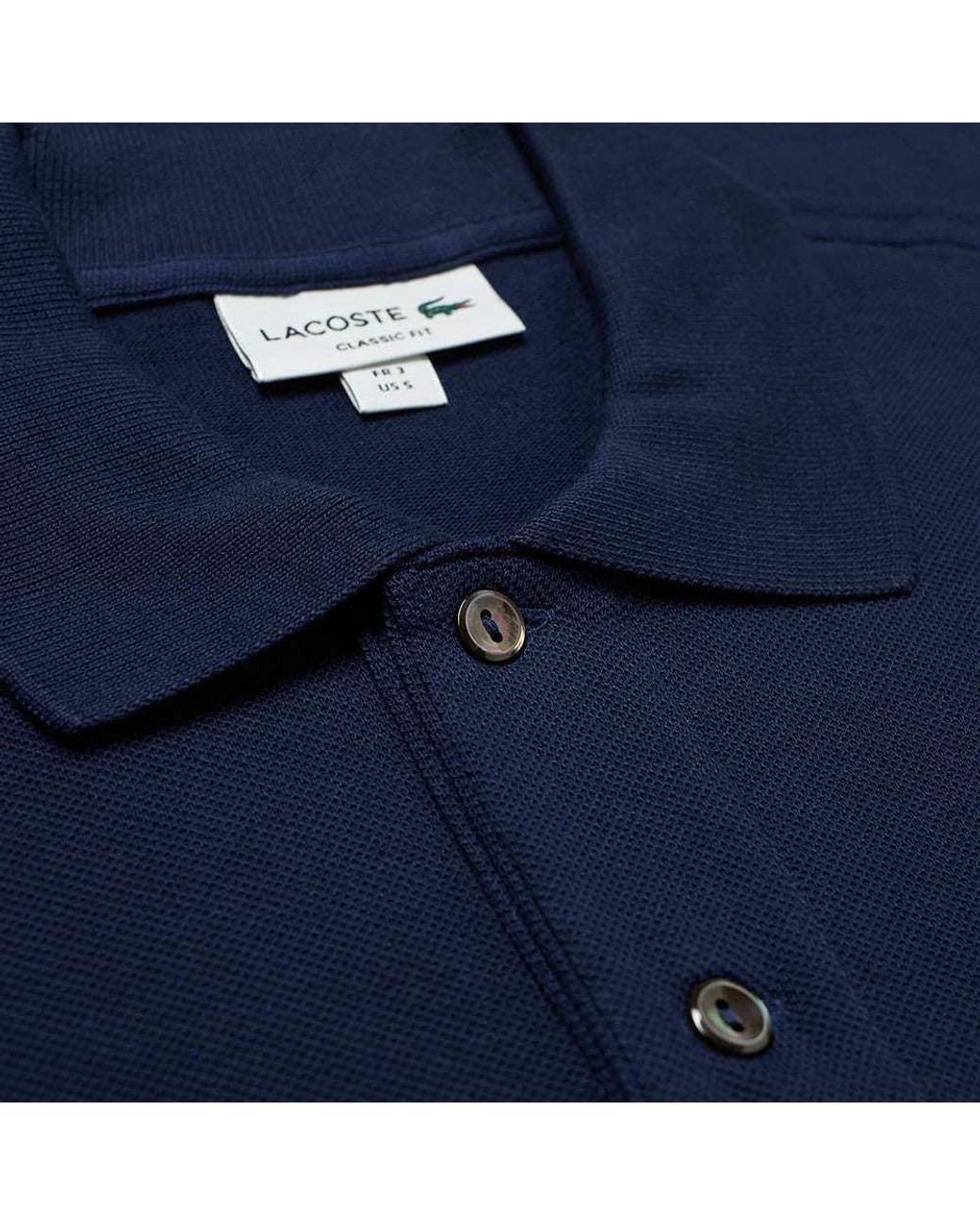 Lacoste Blue Logo Patch Polo Shirt for men