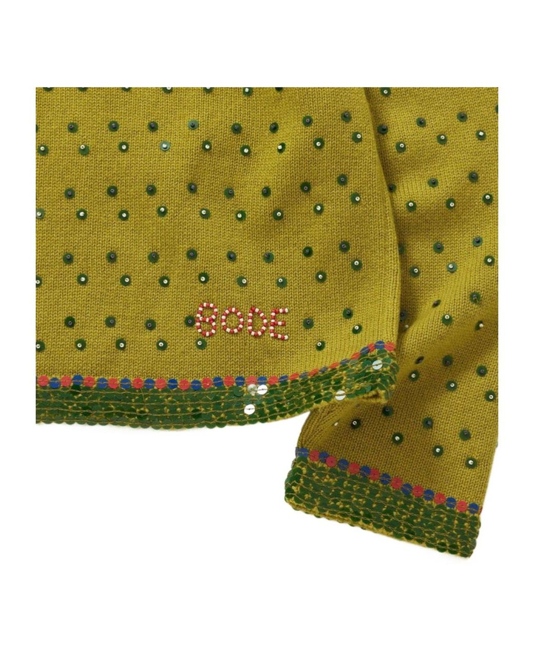 Bode Green Fairyfloss Embellished Cardigan