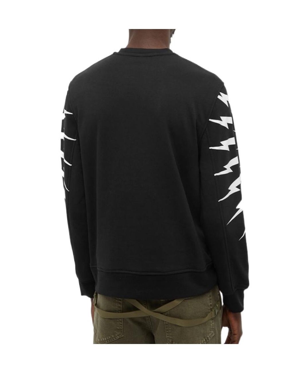 Neil Barrett Black Logo Logo Hoodie for men