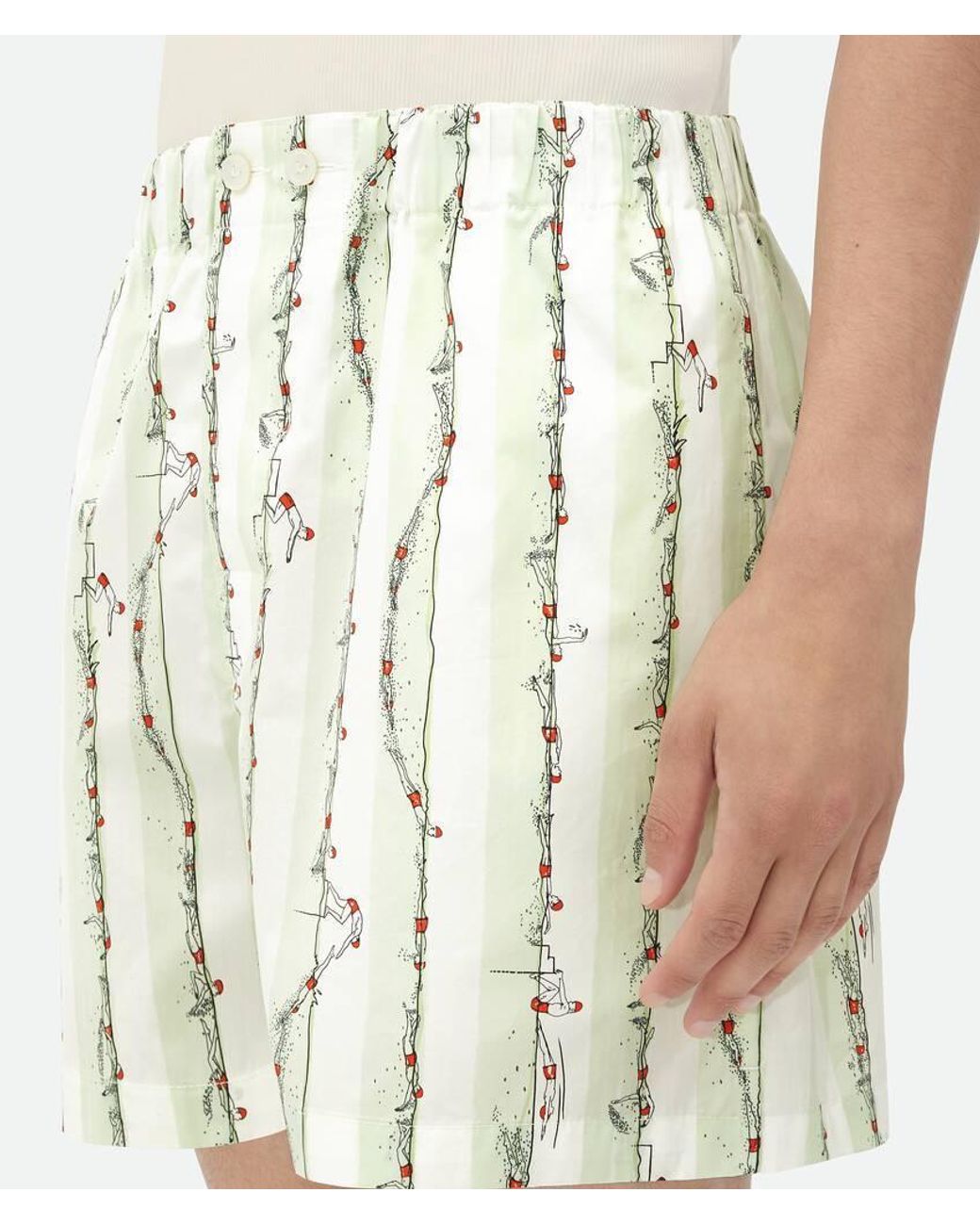 Bottega Veneta Natural Printed Shorts for men