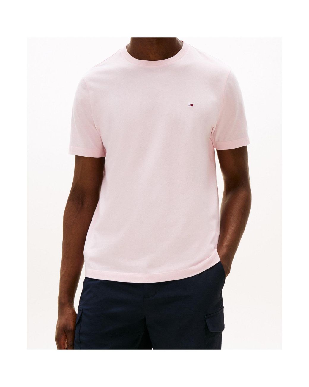 Tommy Hilfiger Pink Logo Short Sleeve T-Shirt for men