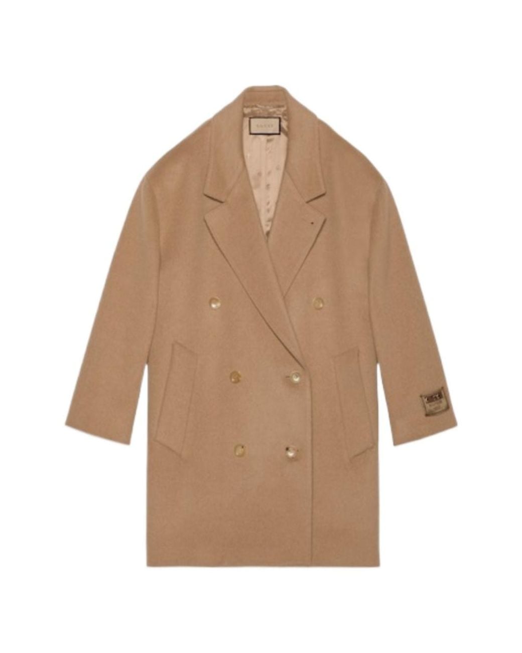 Gucci Natural Double-Breasted Coat