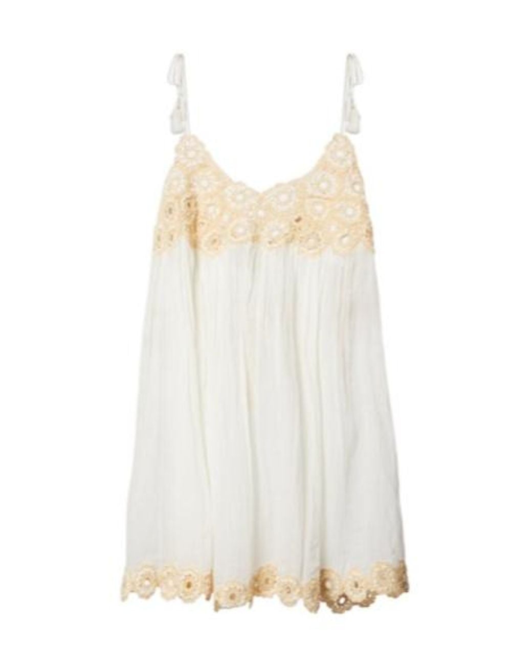 Ulla Johnson White Tula Crochet-Trimmed Cotton Beach Dress