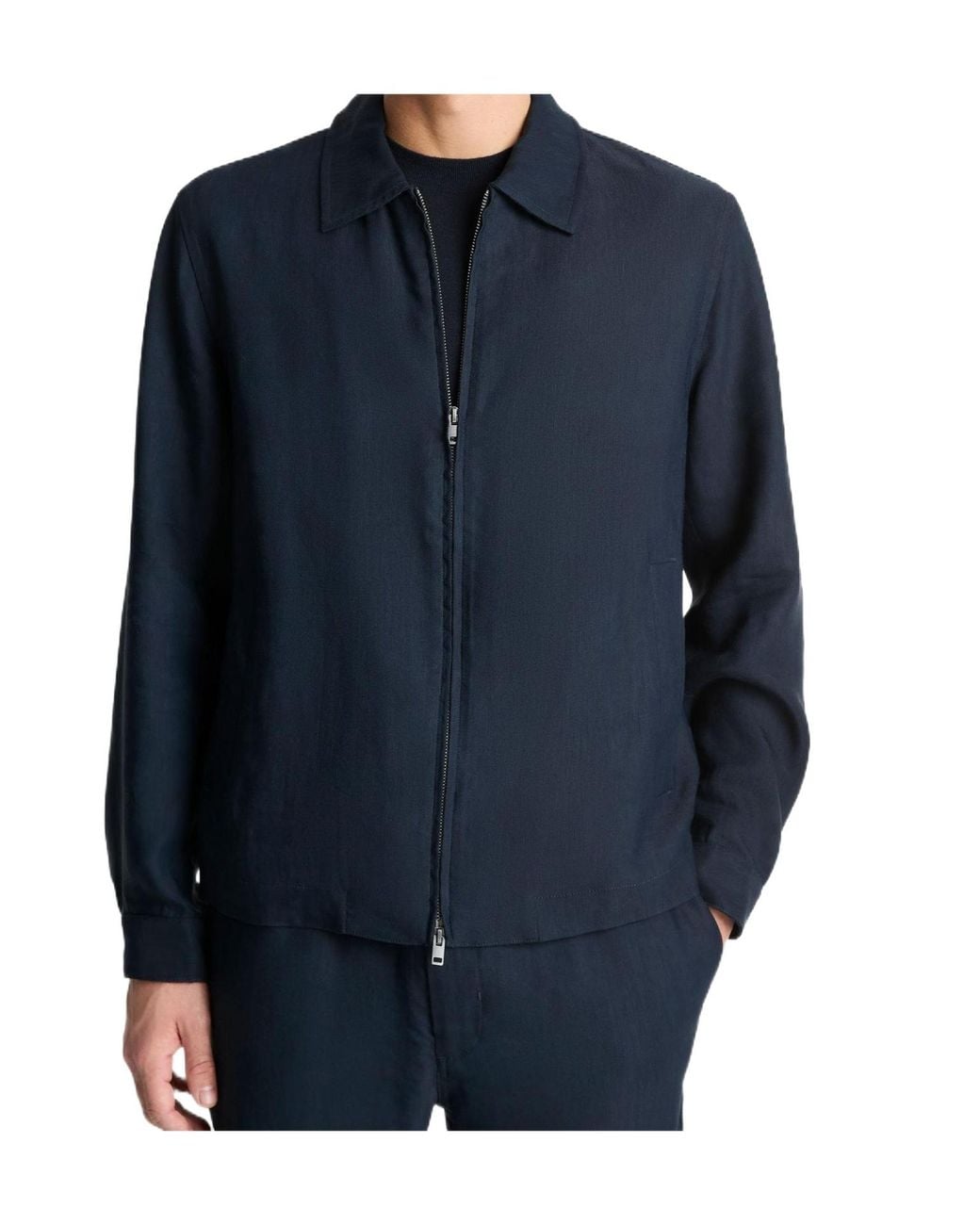 Vince Blue Zip-Up Jacket for men
