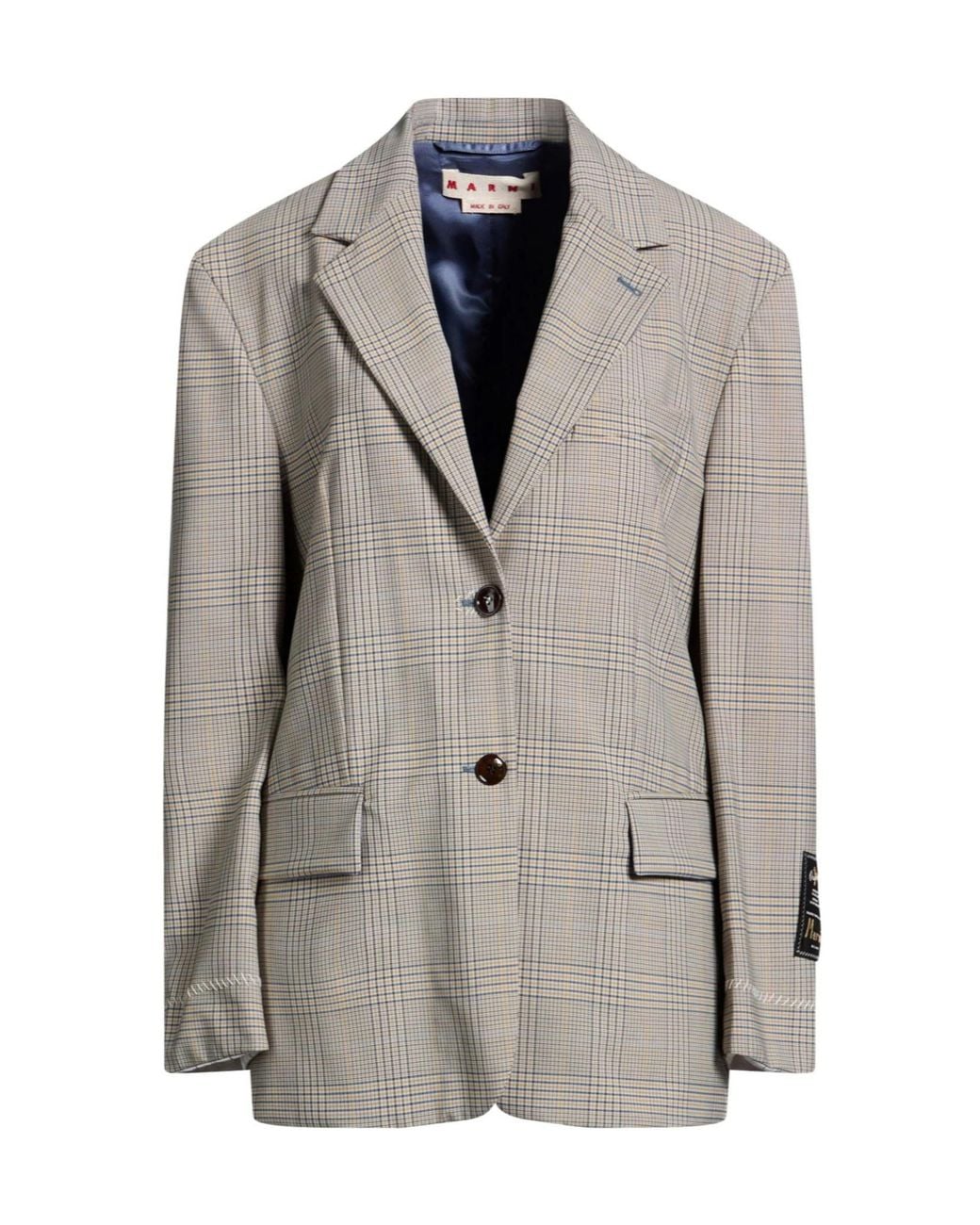 Marni Gray Blazer Polyester, Virgin Wool, Elastane