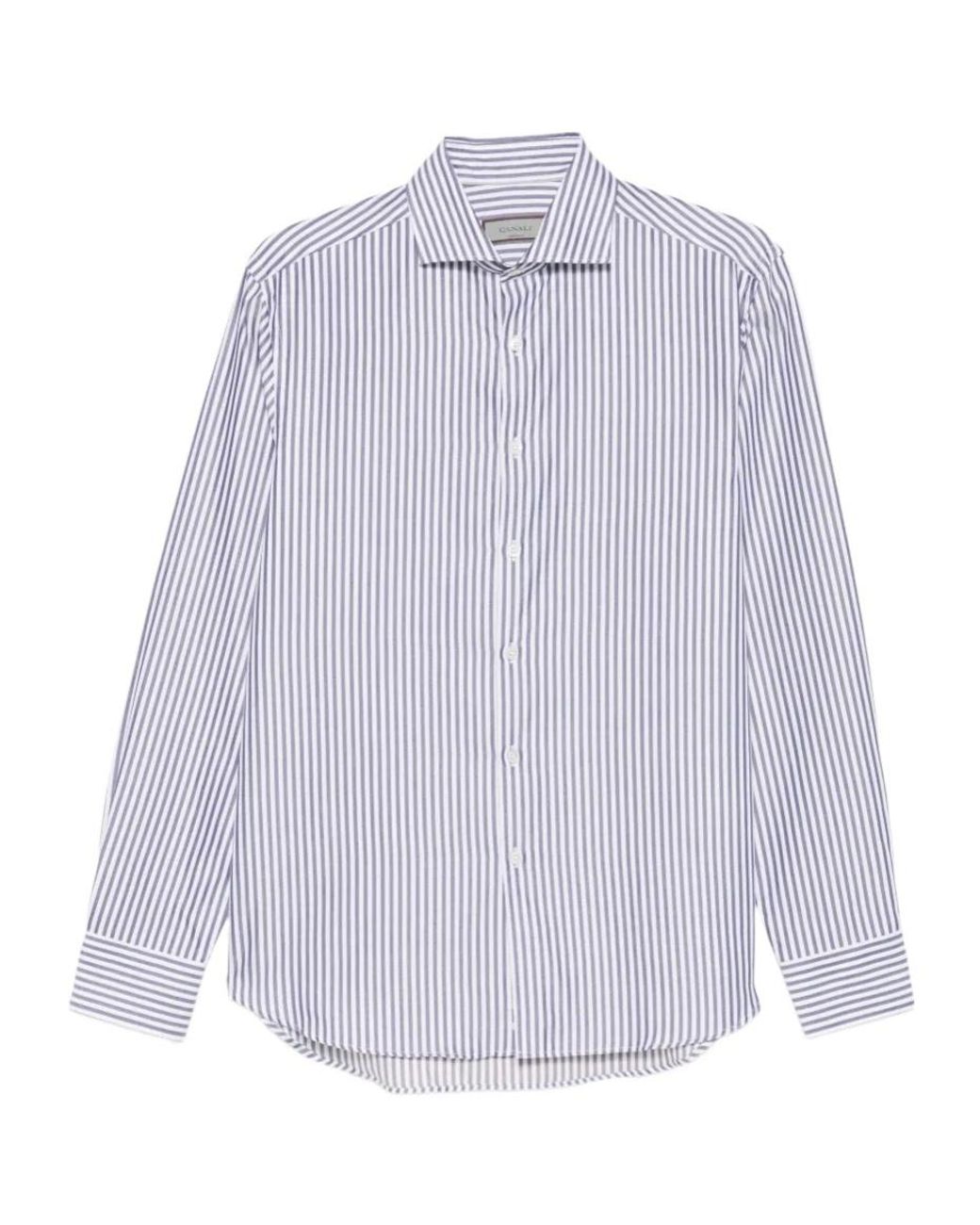 Canali Purple Striped Shirt for men