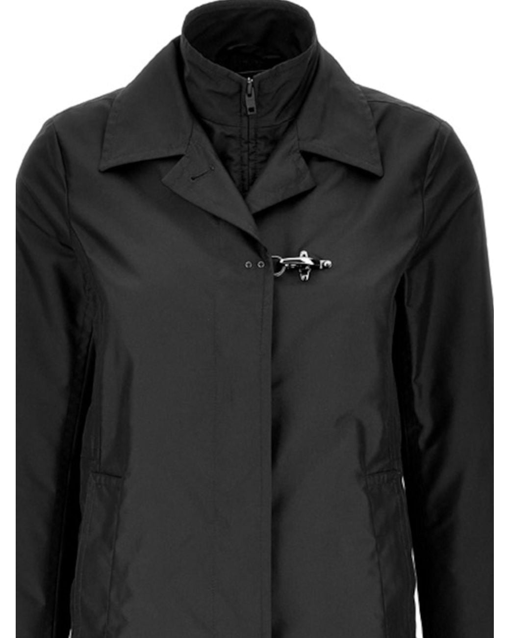 Fay Black Toggle Closure Jacket