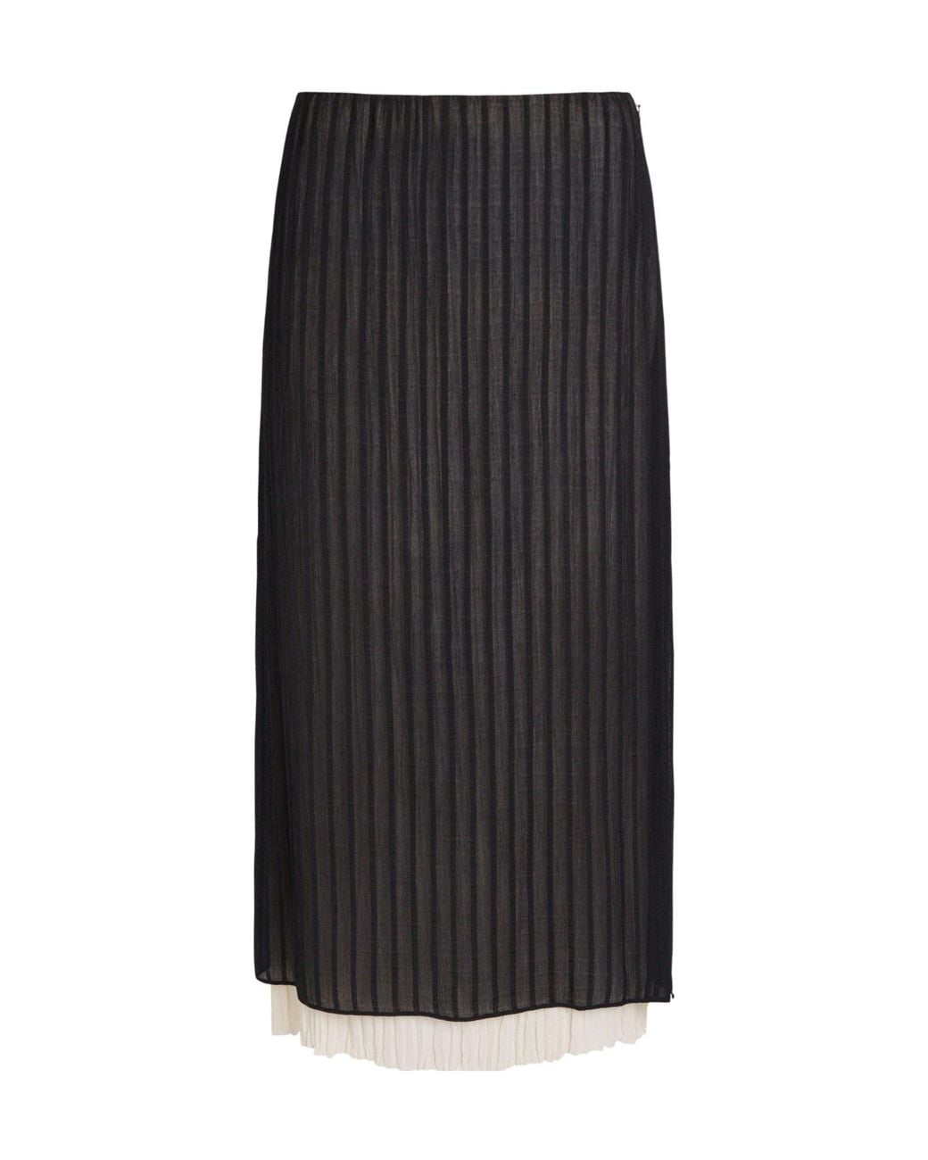 Vince Black Pleated Skirt