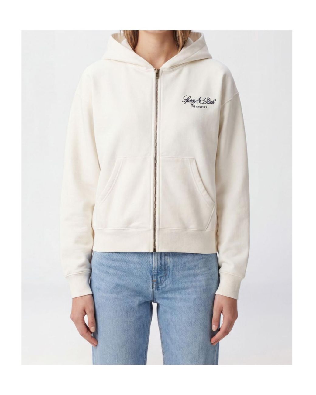 Sporty & Rich White Long-Sleeved Sweatshirt