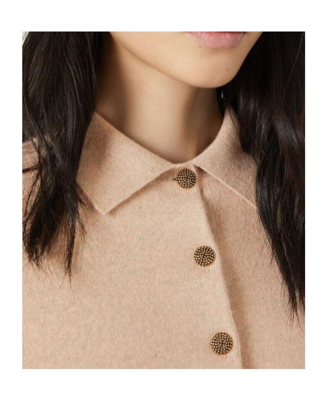 Loro Piana Natural Long-Sleeved Polo-Neck Sweater