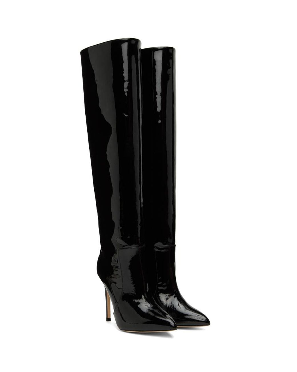 Paris Texas Black Knee-High Stiletto Boots