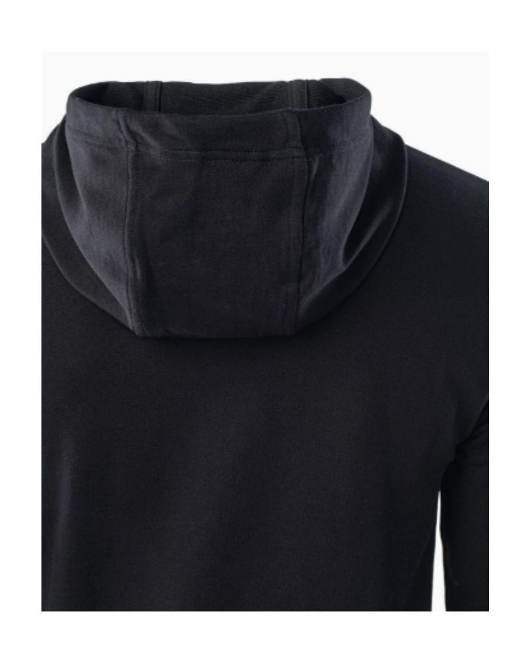 EA7 Blue Logo-Print Pullover Hoodie for men
