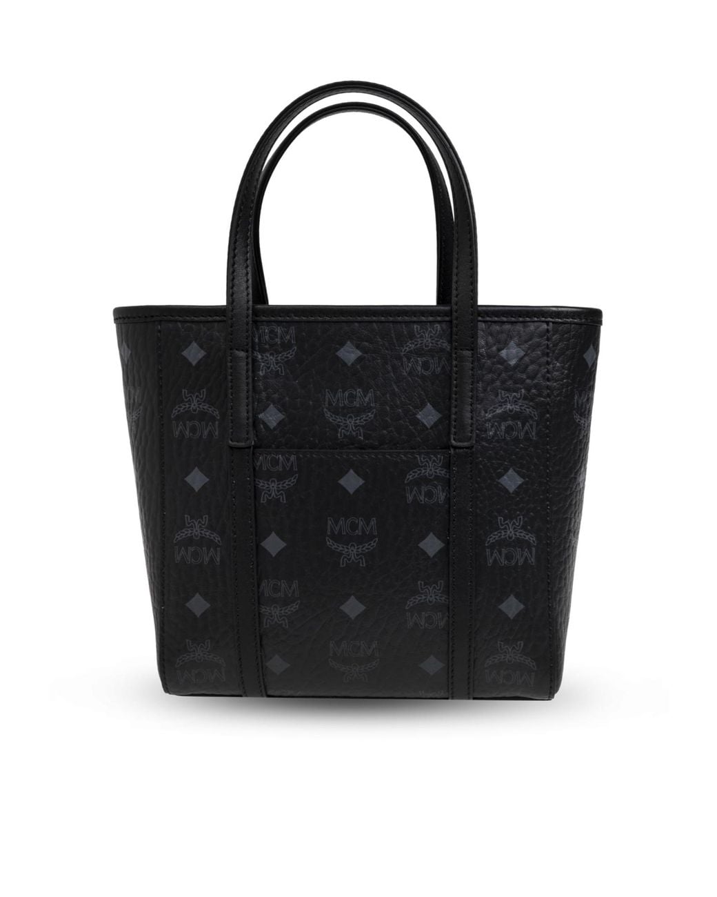 MCM Black Signature Pattern Shoulder Bag