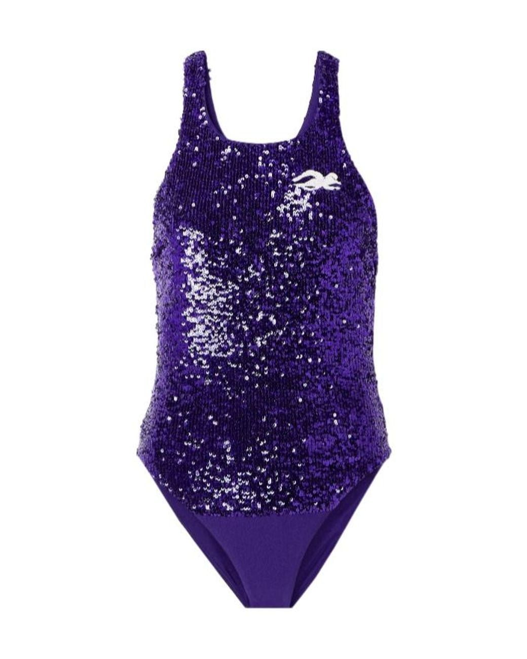 Tory Burch Purple Sequined Bodysuit