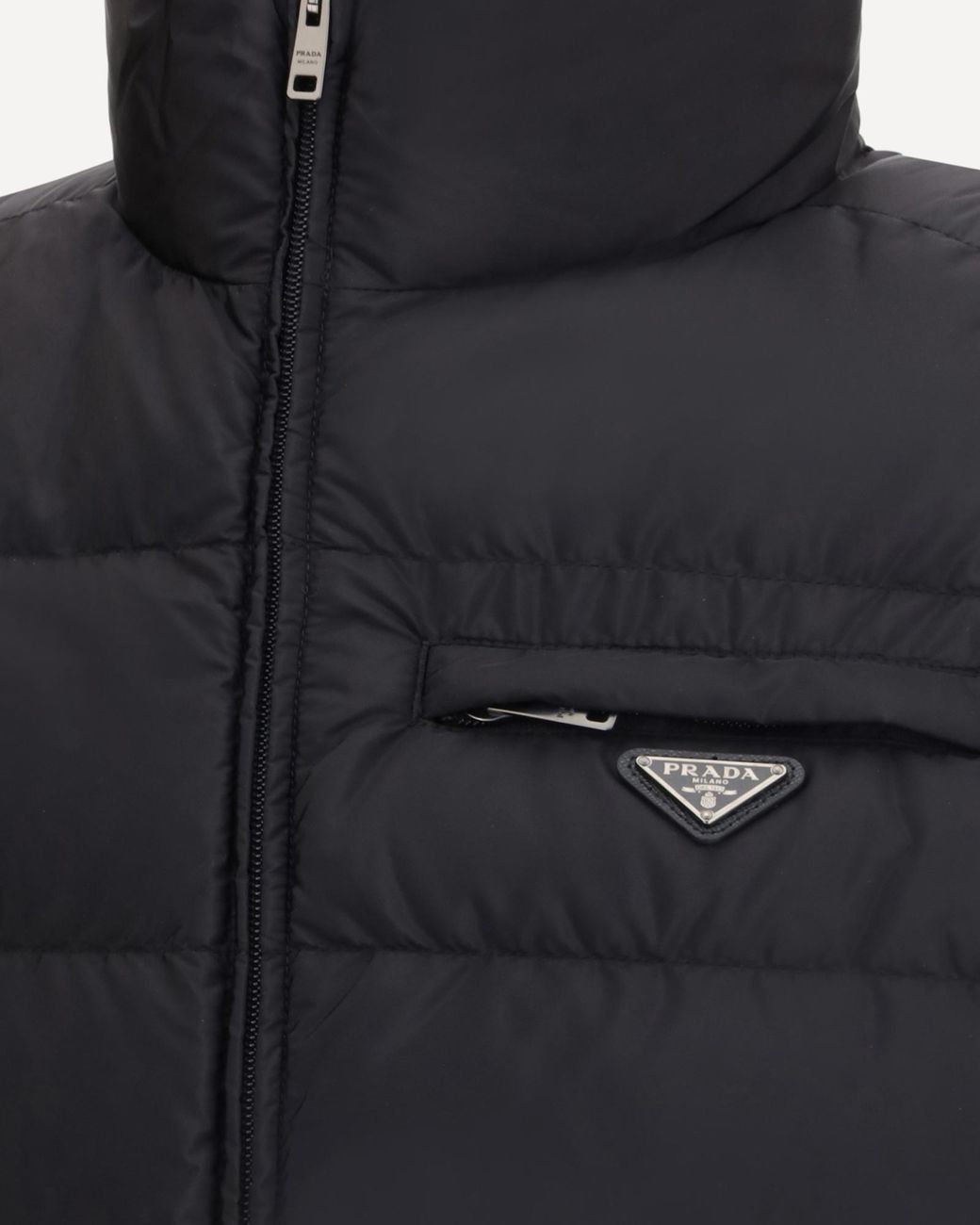 Prada Black Re-Nylon Padded Vest for men