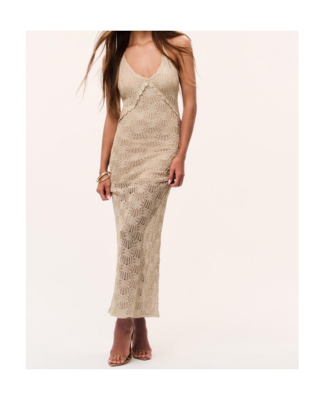 LoveShackFancy Natural Vreya Lace Maxi Dress